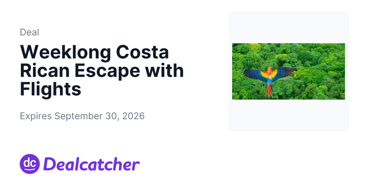 Travelzoo - Weeklong Costa Rican Escape with Flights