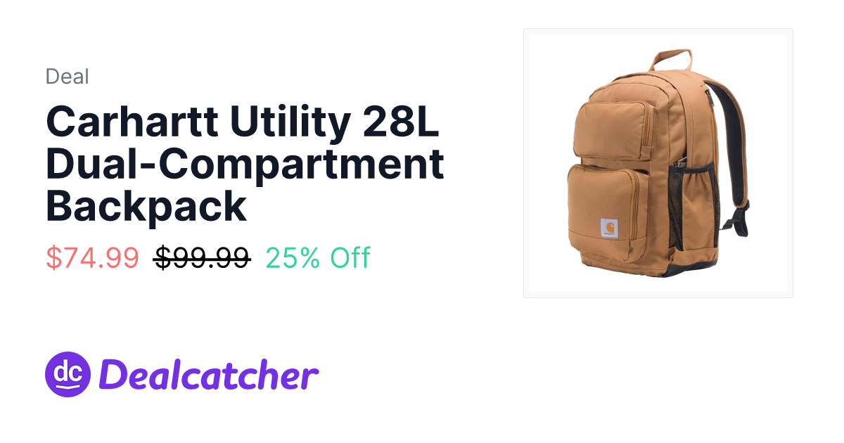 Amazon - Carhartt Utility 28L Dual-Compartment Backpack $74.99