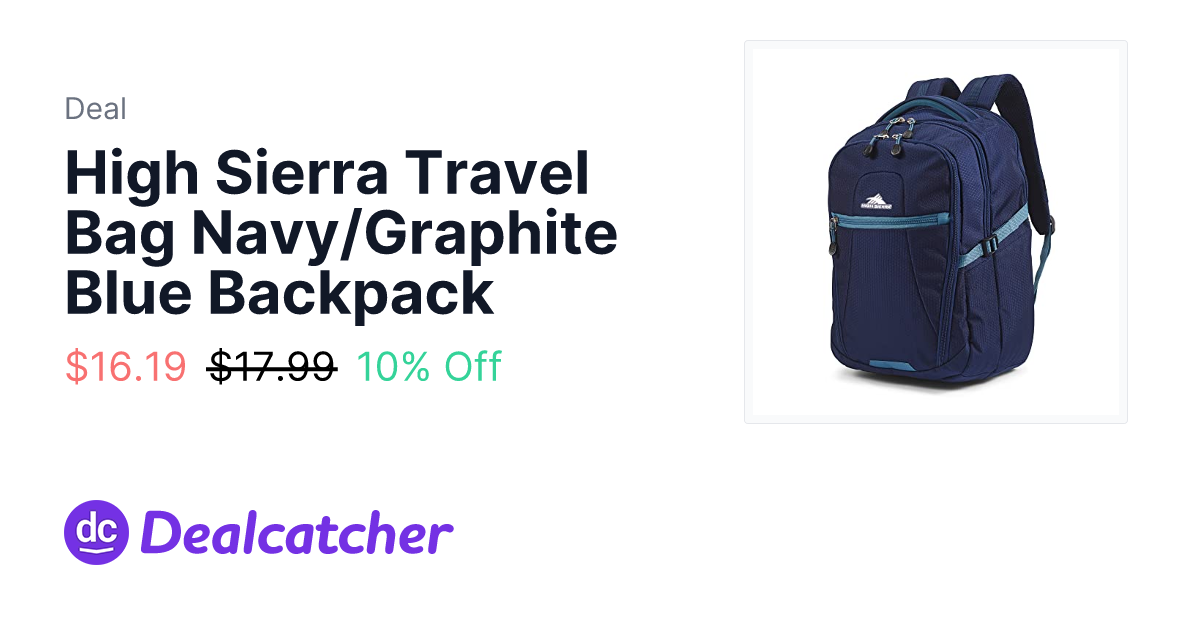 Amazon - High Sierra Travel Bag Navy/Graphite Blue Backpack $16.19