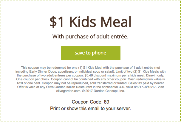 coupons for olive garden