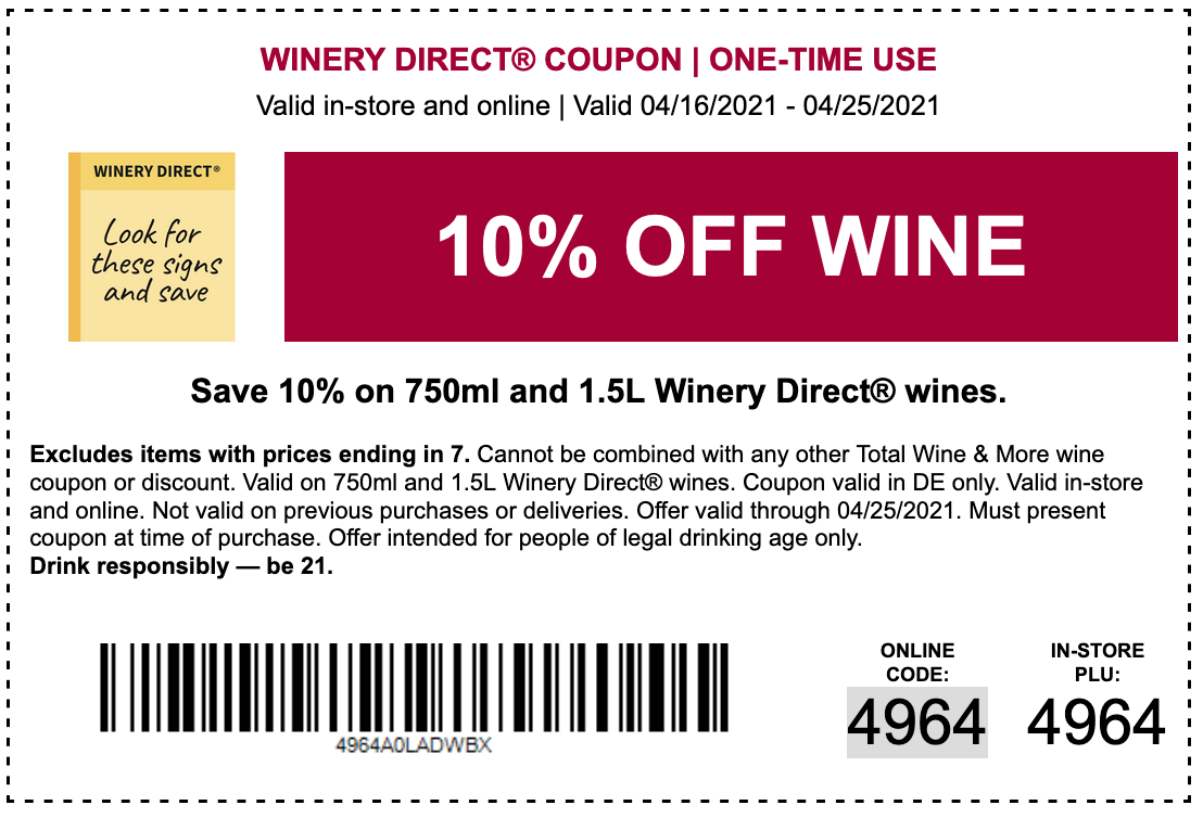 Total Wine Coupons 2021 Promo Codes